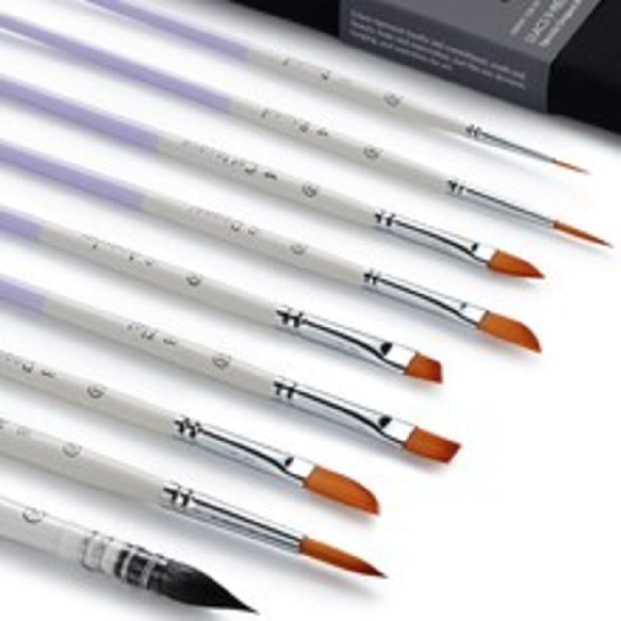 ARTIFY 9 PCS Floral Watercolor Brushes for Beginners & Pros | Artist Paint Brushes for Watercolor, Gouache & Acrylic | Round, Flat, Dagger, Cat’s Tongue, Detail Bruhes & Squirrel Hair Quill Brush